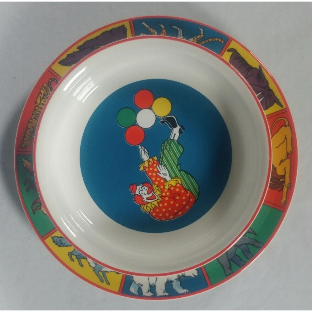 International China Barnum's Animals Child Plate Bowl Nabisco Japan Vintage